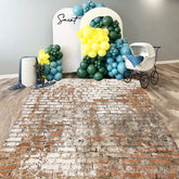 Lofaris Vintage Faded White Red Brick Wall Party Floor Decal